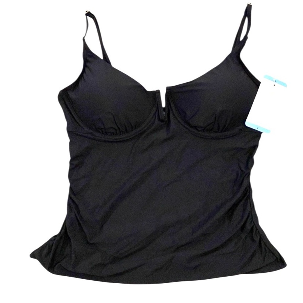 Anne Cole Black One-Piece Tankini with Built-In Cups